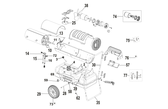 DEWALT Ersatzteile HEIZUNG DXKH180E Typ: 1 DE