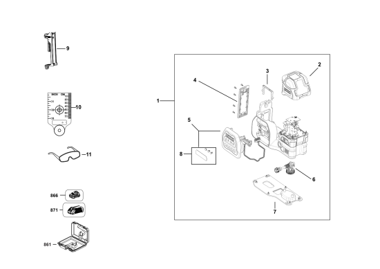 DEWALT Ersatzteile KREUZLINIENLASER DCLE34020G Typ: 1 QUCA