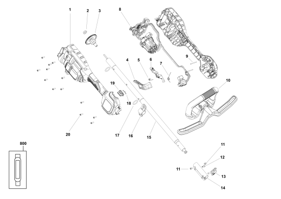 DEWALT Ersatzteile GARTENARBEITER DCMAS5713N Typ: 1 XJ