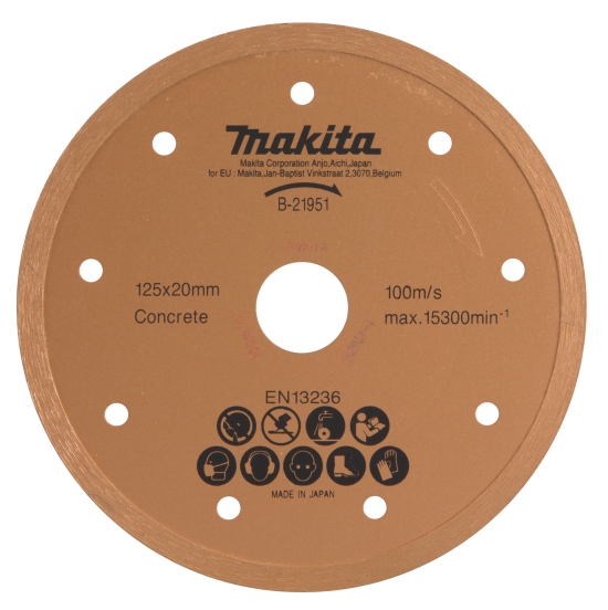 Makita Zubehör Diamanttrennscheibe 125mm nass