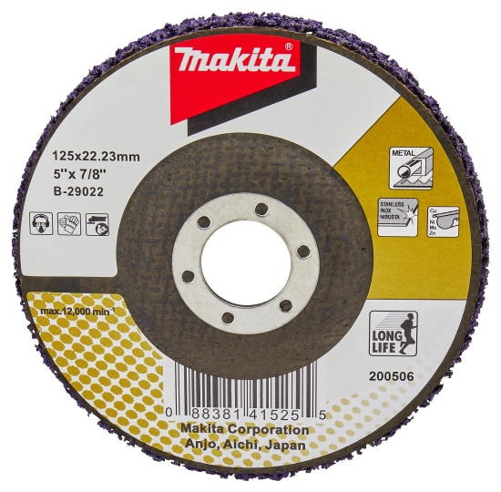 Makita Zubehör Reinigungsscheibe Longlife lila 125mm