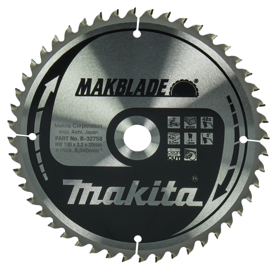 Makita Zubehör MAKBLADE Sägeb. 190x20x48Z
