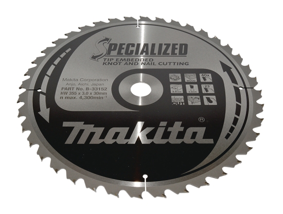 Makita Zubehör SPECIALIZED Sägeb.355x30x40Z