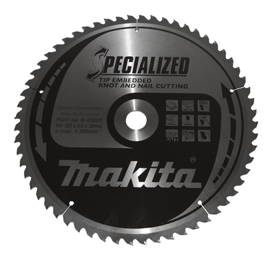 Makita Zubehör SPECIALIZED Sägeb.355x30x60Z