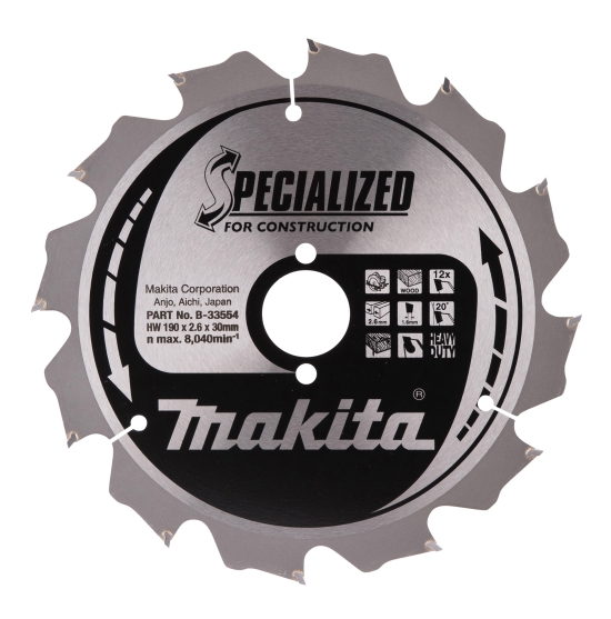 Makita Zubehör SPECIALIZED Sägeb.190x30x12Z