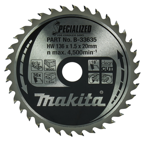Makita Zubehör SPECIALIZED Sägeb.136x20x36Z