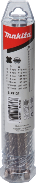 Makita Zubehör SDS-PLUS Bohrer-Set 10-tlg. V-PLUS