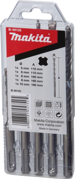 Makita Zubehör SDS-PLUS Bohrer-Set 5-tlg. V-PLUS