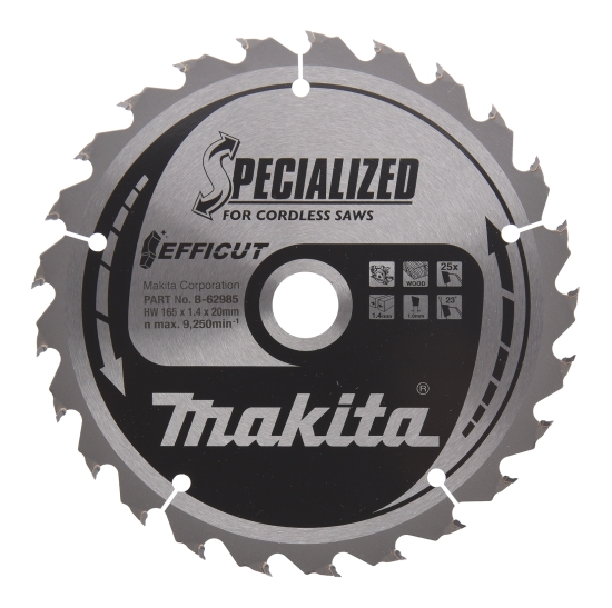 Makita Zubehör Sägeblatt 165x1,4x20, 25Z EFFICUT