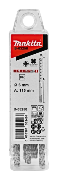 Makita Zubehör SDS-PLUS Bohrer 6x115mm NEMESISII
