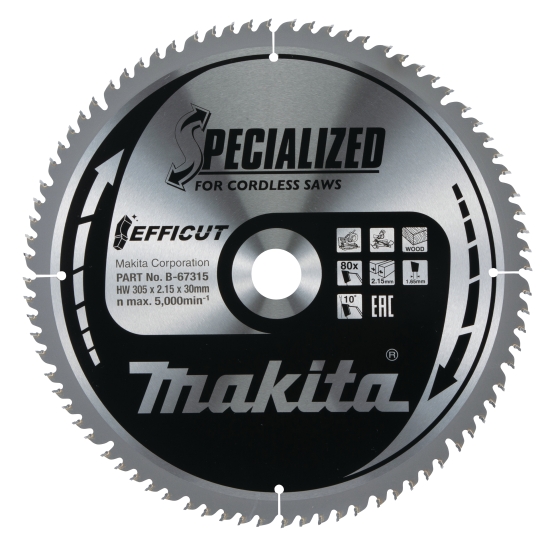 Makita Zubehör Sägeblatt 305x2,15x30, 80Z EFFICUT