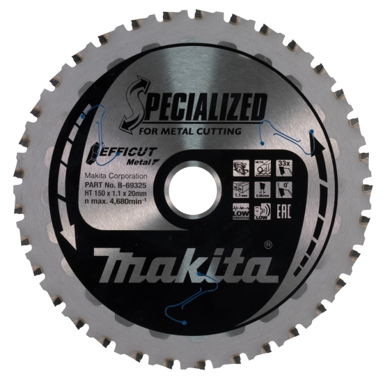 Makita Zubehör Sägeblatt 150x1,1x20, 33Z EFFICUT