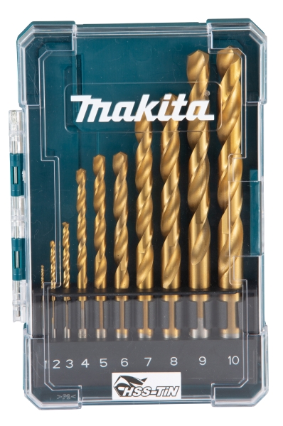 Makita Zubehör Bohrer-Set 10-tlg. HSS-TiN 