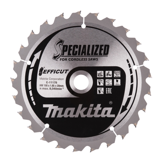 Makita Zubehör Sägeblatt 190x1,85x20, 25Z EFFICUT