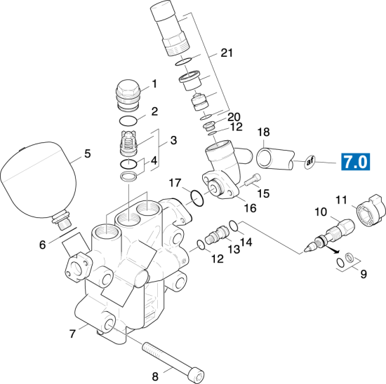 KÄRCHER Professional Ersatzteile Hochdruckreiniger Heisswasser HDS 1290 ST 1.699-901.0 Druckseite