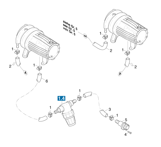 KÄRCHER Professional Ersatzteile Hochdruckreiniger Kaltwasser HD 2000 SUPER   EU 1.068-261.0 Wasseranschluss