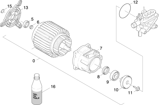 KÄRCHER Professional Ersatzteile Hochdruckreiniger Heisswasser HDS 450 CI    EU 1.289-101.0 Motor