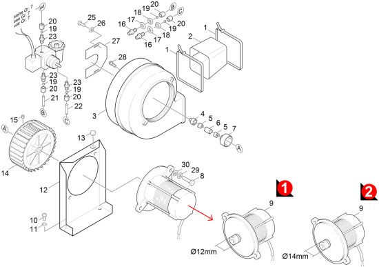 KÄRCHER Professional Ersatzteile Hochdruckreiniger Heisswasser HDS 890 ST 1.698-901.0 Geblaese