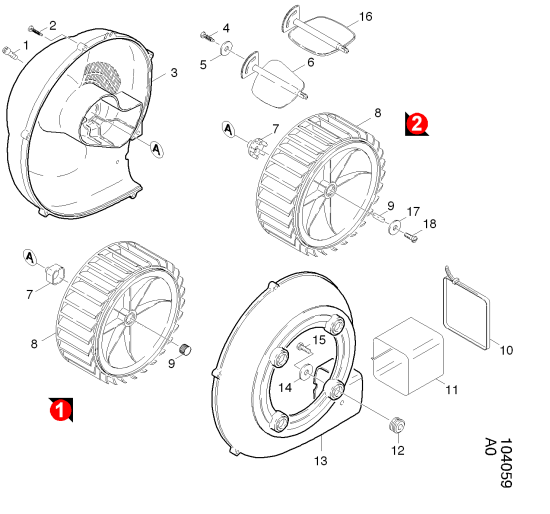 KÄRCHER Professional Ersatzteile Hochdruckreiniger Heisswasser HDS 655         EU 1.026-301.0 Geblaese