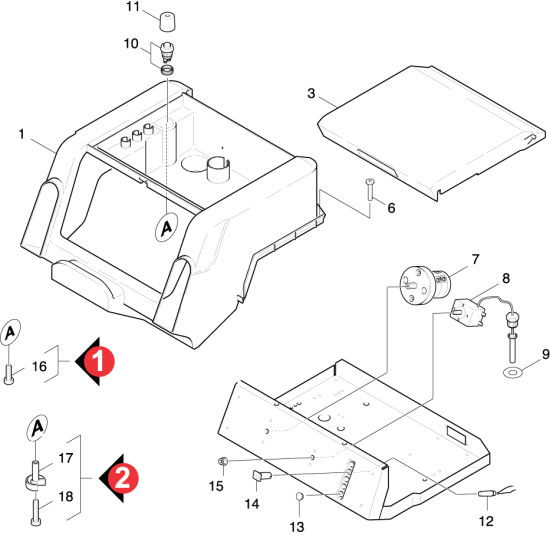 KÄRCHER Professional Ersatzteile Hochdruckreiniger Heisswasser HDS 745 1.026-911.0 Oberteil