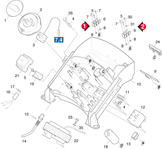 KÄRCHER Professional Ersatzteile Hochdruckreiniger Heisswasser HDS 558C-FLAMM  EU 1.170-114.0 E-Geraeteschrank