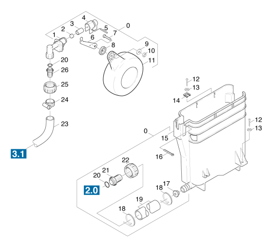 KÄRCHER Professional Ersatzteile Hochdruckreiniger Heisswasser 1500 1.873-939.0 Schwimmerkasten
