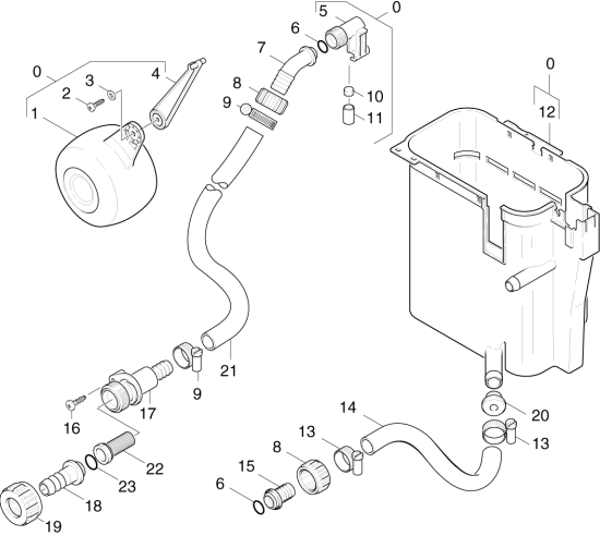 KÄRCHER Professional Ersatzteile Hochdruckreiniger Heisswasser HDS 699         EU 1.025-401.0 Schwimmerventil