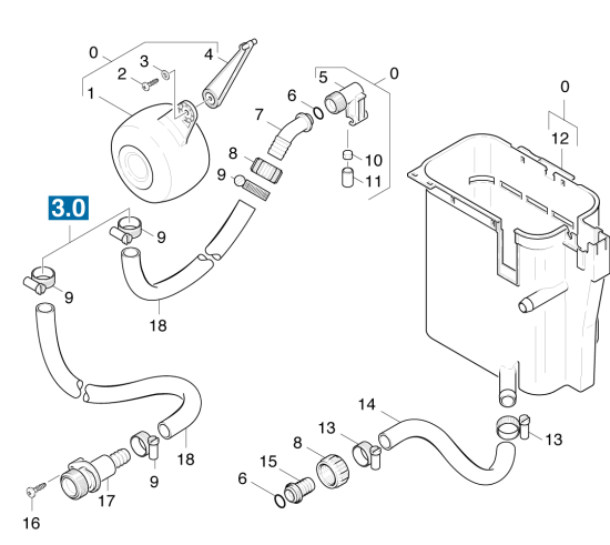 KÄRCHER Professional Ersatzteile Hochdruckreiniger Heisswasser HDS SUPER       EU 1.025-886.0 Schwimmerventil