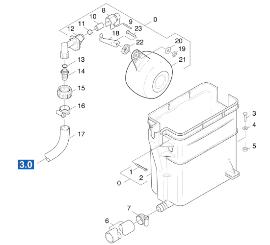 KÄRCHER Professional Ersatzteile Hochdruckreiniger Heisswasser HDS 1000 DE 1.811-882.0 Schwimmerventil