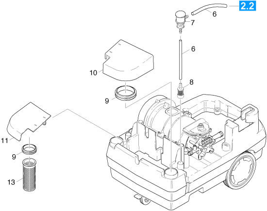 KÄRCHER Professional Ersatzteile Hochdruckreiniger Heisswasser HDS 550C ECO 1.272-604.0 Chemie