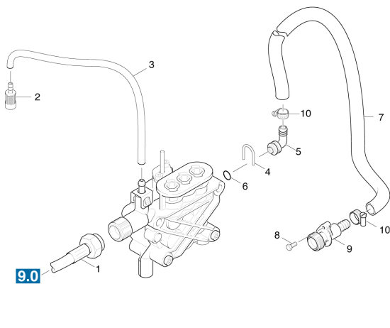 KÄRCHER Professional Ersatzteile Hochdruckreiniger Heisswasser HDS 450 CI    EU 1.289-101.0 Leitungssystem
