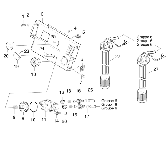 KÄRCHER Professional Ersatzteile Hochdruckreiniger Heisswasser HDS 1295       EU 1.028-261.0 Instrumententafel