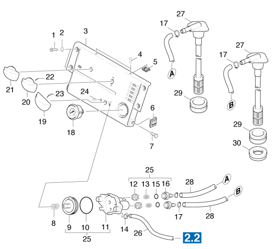 KÄRCHER Professional Ersatzteile Hochdruckreiniger Heisswasser HDS 1150 -4S Basic EU-I 1.028-355.0 Instrumententafel