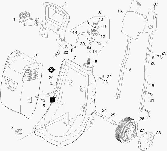 KÄRCHER Professional Ersatzteile Hochdruckreiniger Kaltwasser HD 650          EU 1.150-101.0 Einzelteile