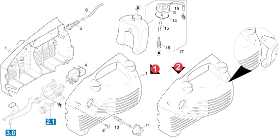 KÄRCHER Ersatzteile Hochdruckreiniger K 2.45D-PLUS-WB *EU 1.223-559.0-A Einzelteile