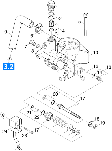 KÄRCHER Professional Ersatzteile Hochdruckreiniger Kaltwasser HD 1090 PLUS  EU 1.951-511.0 Zylinderkopf