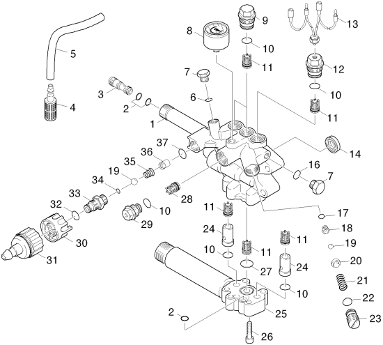 KÄRCHER Professional Ersatzteile Hochdruckreiniger Kaltwasser HD 1040 B-CCE  EU 1.810-970.0 Zylinderkopf