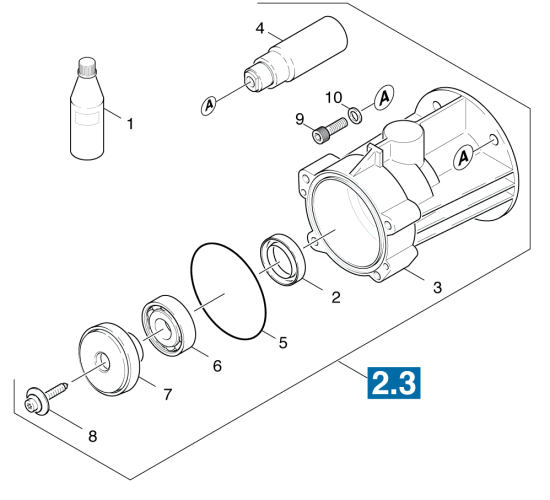 KÄRCHER Professional Ersatzteile Hochdruckreiniger Kaltwasser HD 830 B 1.187-103.0 Antrieb
