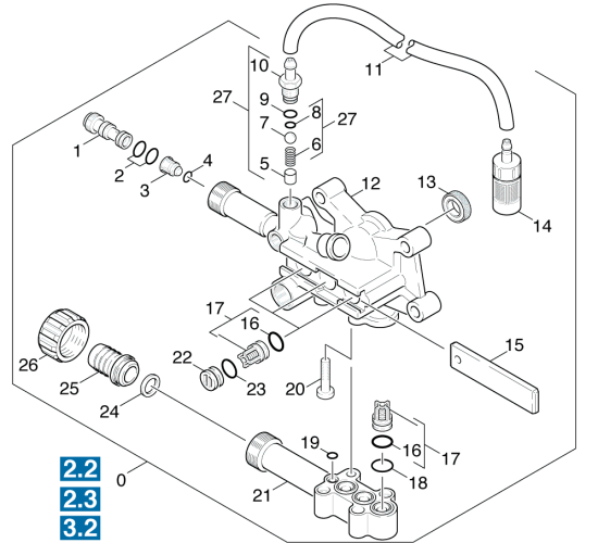 KÄRCHER Professional Ersatzteile Hochdruckreiniger Kaltwasser HD 901 B      EU 1.810-995.0 Zylinderkopf