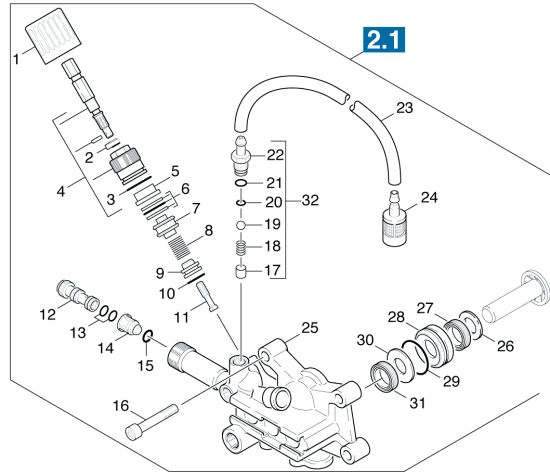 KÄRCHER Professional Ersatzteile Hochdruckreiniger Kaltwasser HD 2700 DB 1.194-116.0 Chemie