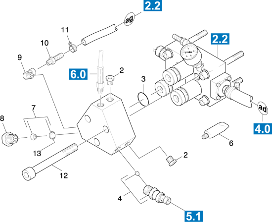 KÄRCHER Professional Ersatzteile Hochdruckreiniger Kaltwasser HD 2/150        EU 1.331-104.0 Steuergehaeuse