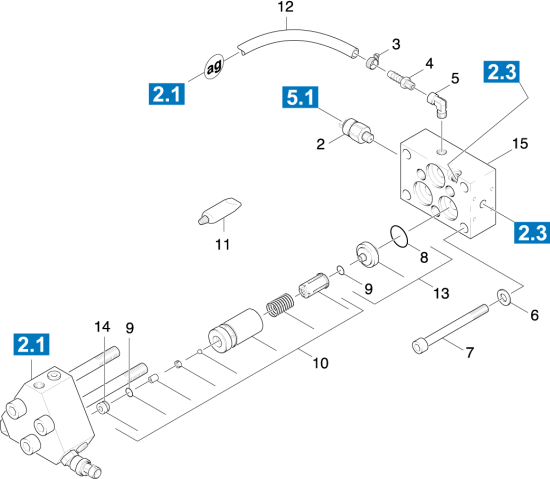 KÄRCHER Professional Ersatzteile Hochdruckreiniger Kaltwasser HD 215          EU 1.331-101.0 Zylinderkopf