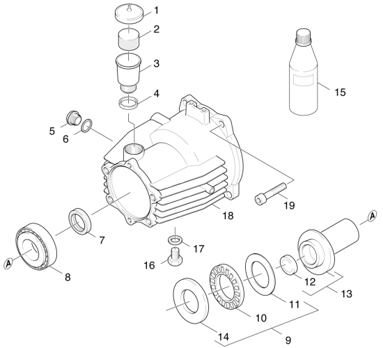 KÄRCHER Professional Ersatzteile Hochdruckreiniger Kaltwasser HD 1020 B 1.810-910.0 Antrieb