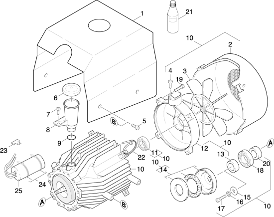 KÄRCHER Professional Ersatzteile Hochdruckreiniger Kaltwasser HD 600          EU 1.284-101.0 Motor