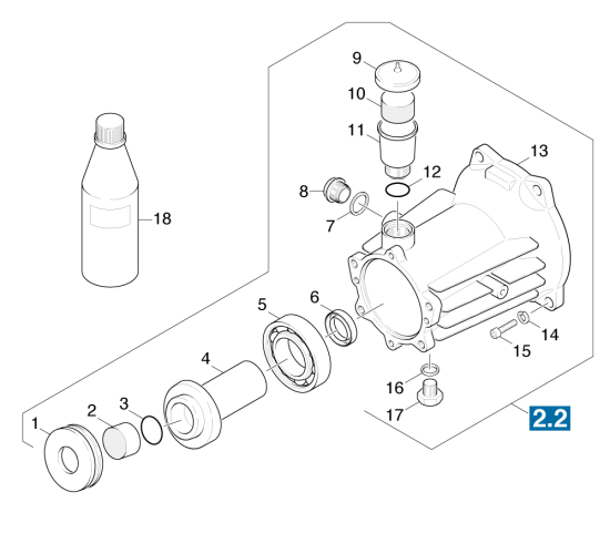 KÄRCHER Professional Ersatzteile Hochdruckreiniger Kaltwasser HD 3600 DH 1.810-934.0 Antrieb