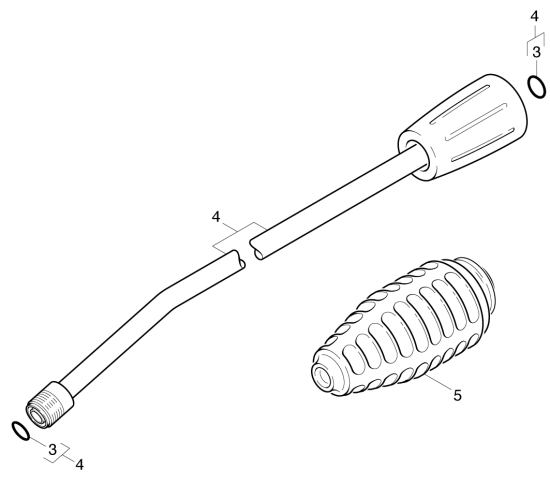 KÄRCHER Professional Ersatzteile Hochdruckreiniger Kaltwasser HD 650          EU 1.150-101.0 Strahlrohr