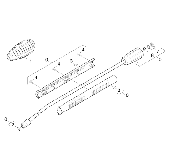 KÄRCHER Professional Ersatzteile Hochdruckreiniger Kaltwasser HD 1090 PLUS  EU 1.951-511.0 Strahlrohr