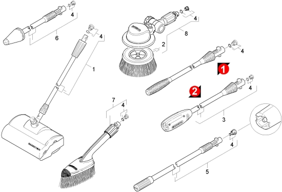 KÄRCHER Ersatzteile Hochdruckreiniger K 2.00 PLUS *EU 1.241-101.0-B Strahlrohr