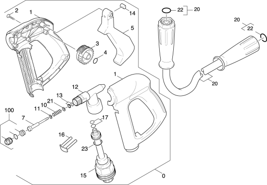 KÄRCHER Professional Ersatzteile Hochdruckreiniger Heisswasser HDS 895 SX      EU 1.027-321.0 Handspritzpistole