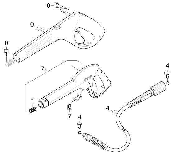 KÄRCHER Ersatzteile Hochdruckreiniger K 7.20MX-WB-PLUS*EU 1.034-850.0-B Handspritzpistole
